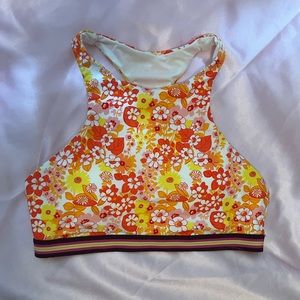 NWOT Aerie floral crop bikini